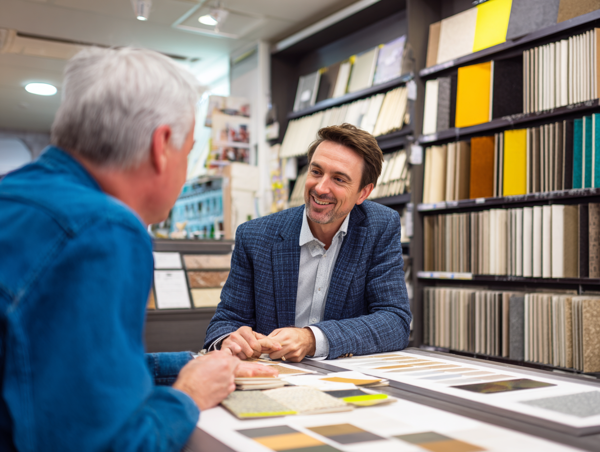 Soundproofing consultant meeting with Bay Ridge client